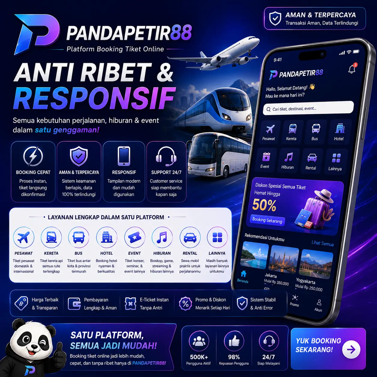 PANDAPETIR88 ✦ Platform Booking Tiket Online Anti Ribet & Responsif