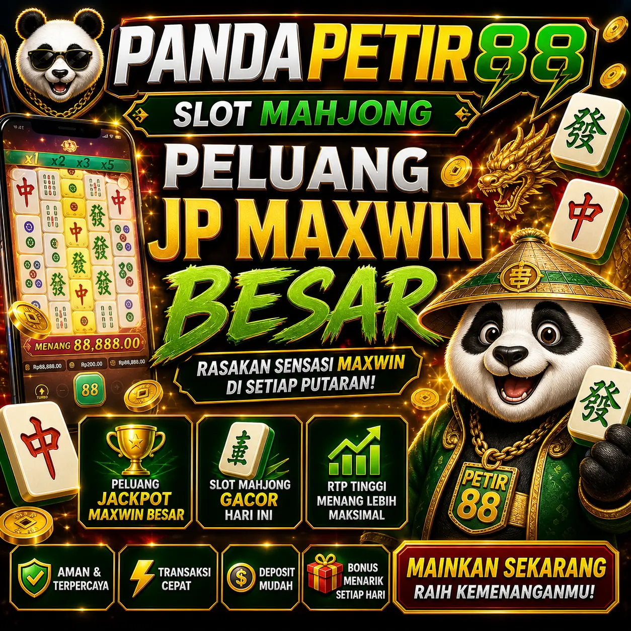 PANDAPETIR88 | Slot Mahjong dengan Peluang JP MaxWin Besar