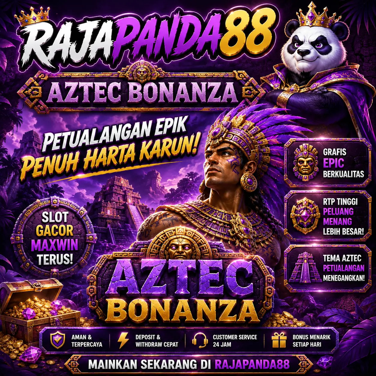 RAJAPANDA88 >> Aztec Bonanza, Petualangan Epik Penuh Harta Karun