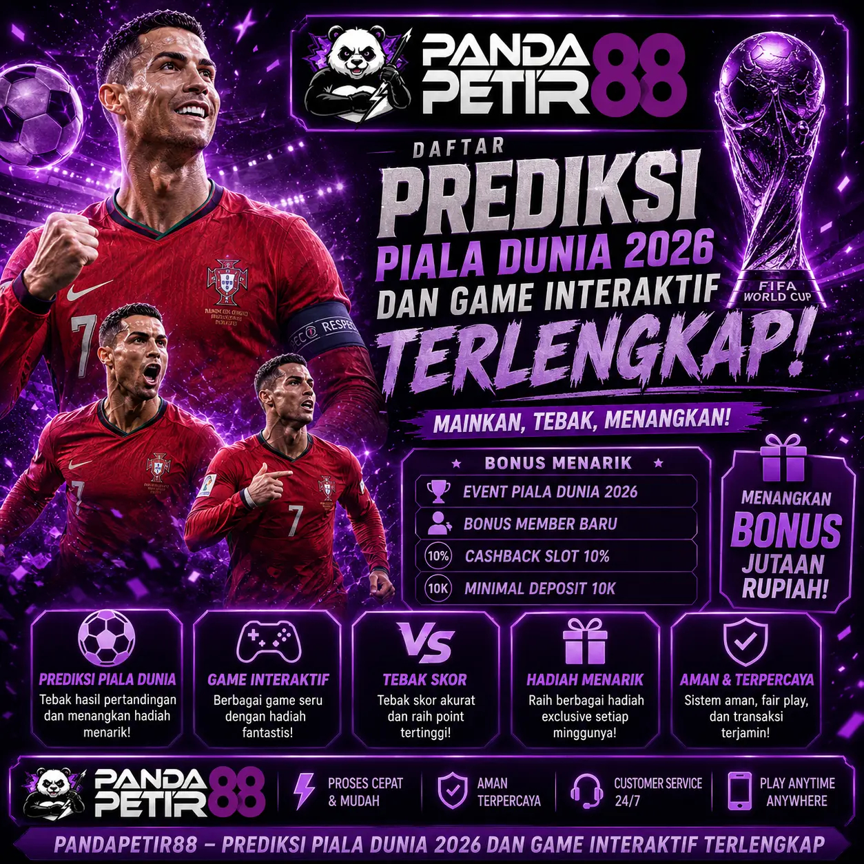 Daftar PANDAPETIR88 Bonus Piala Dunia 2026