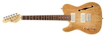 58 Thinline Lefty Spalted Maple Front