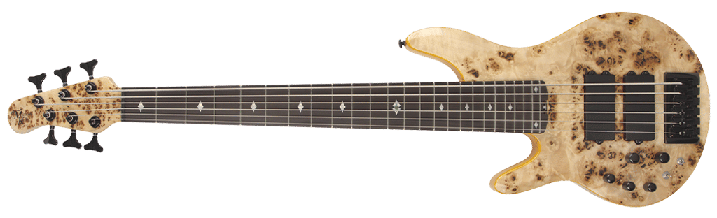pinnacle 6 lefty bass guitar front