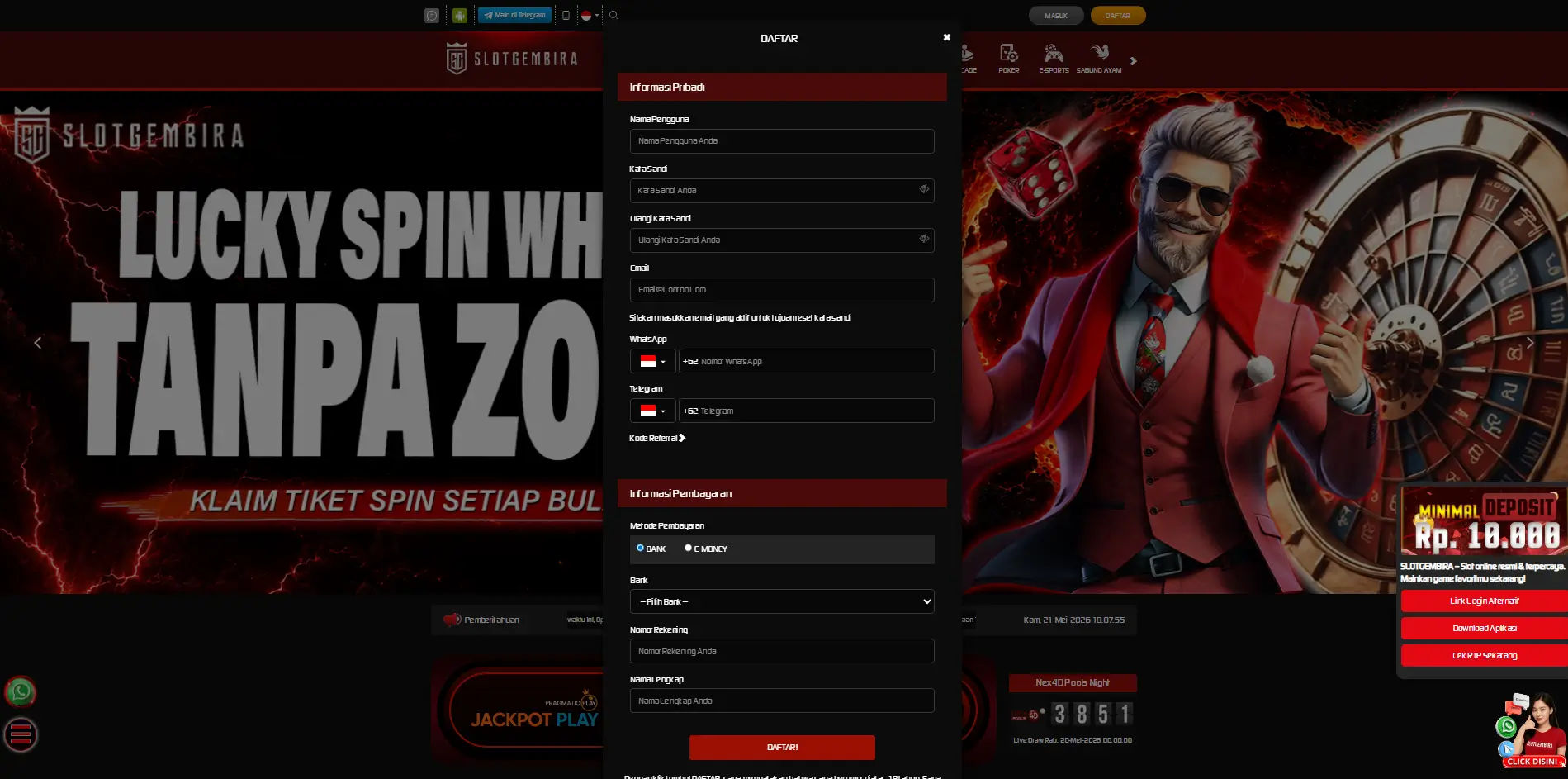 Infografis Panduan Cepat Daftar dan Login di Link Resmi Slotgembira