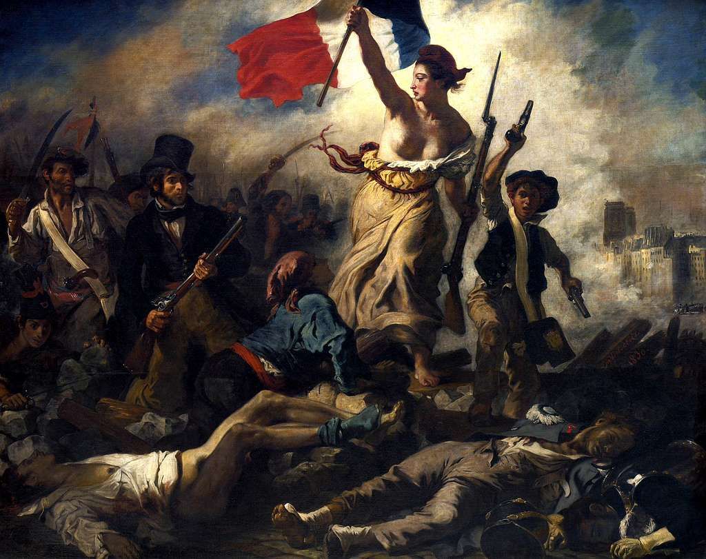 Eugène Delacroix - La liberté guidant le peuple↵ Louvre Museum