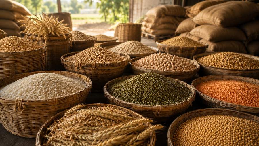 Agricultural food commodities including grains and pulses