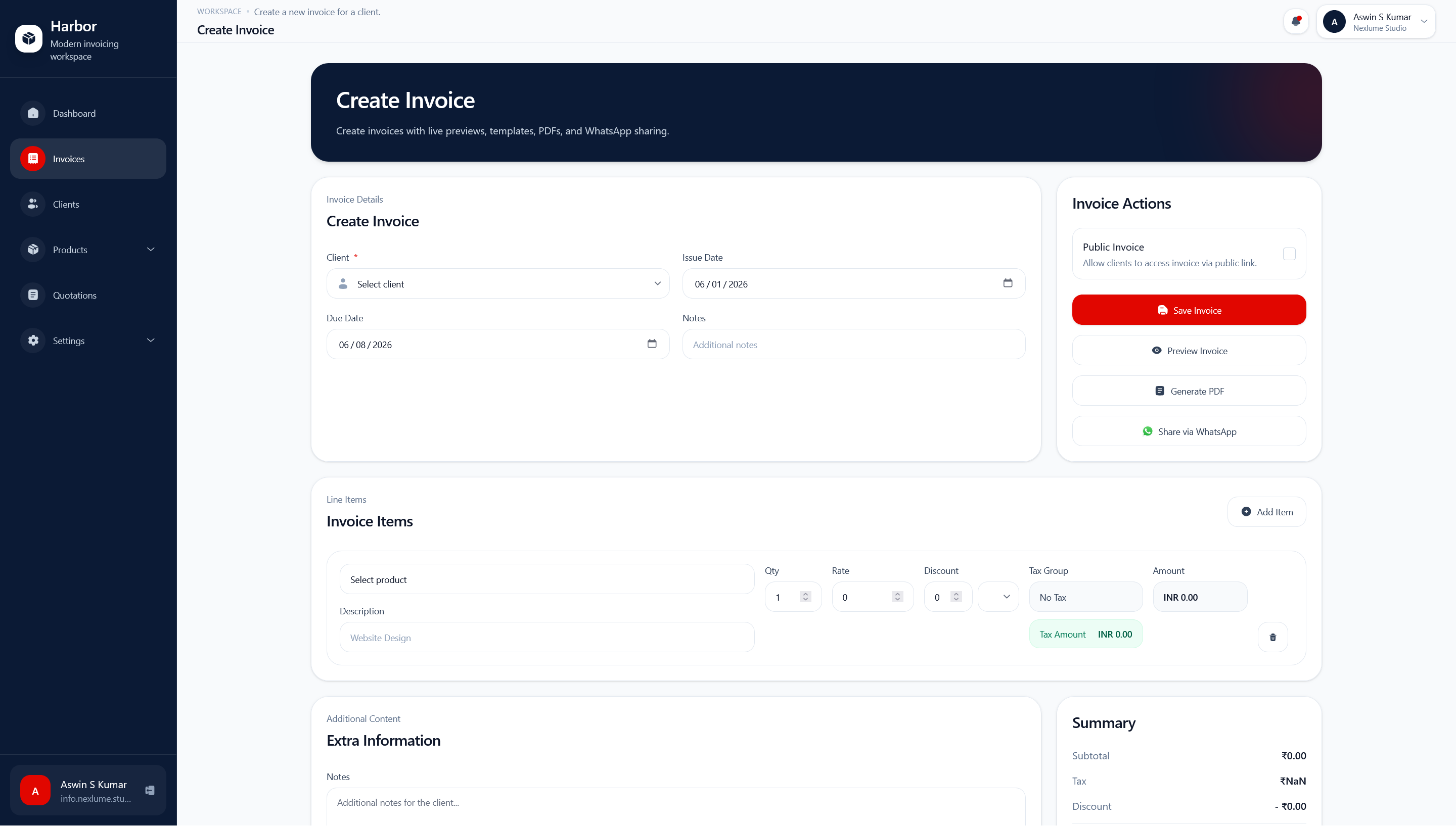 Create Invoices Faster