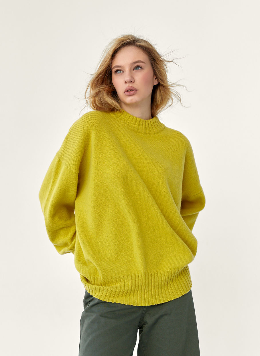 Об'ємний светр з вовни та кашеміру Lemon