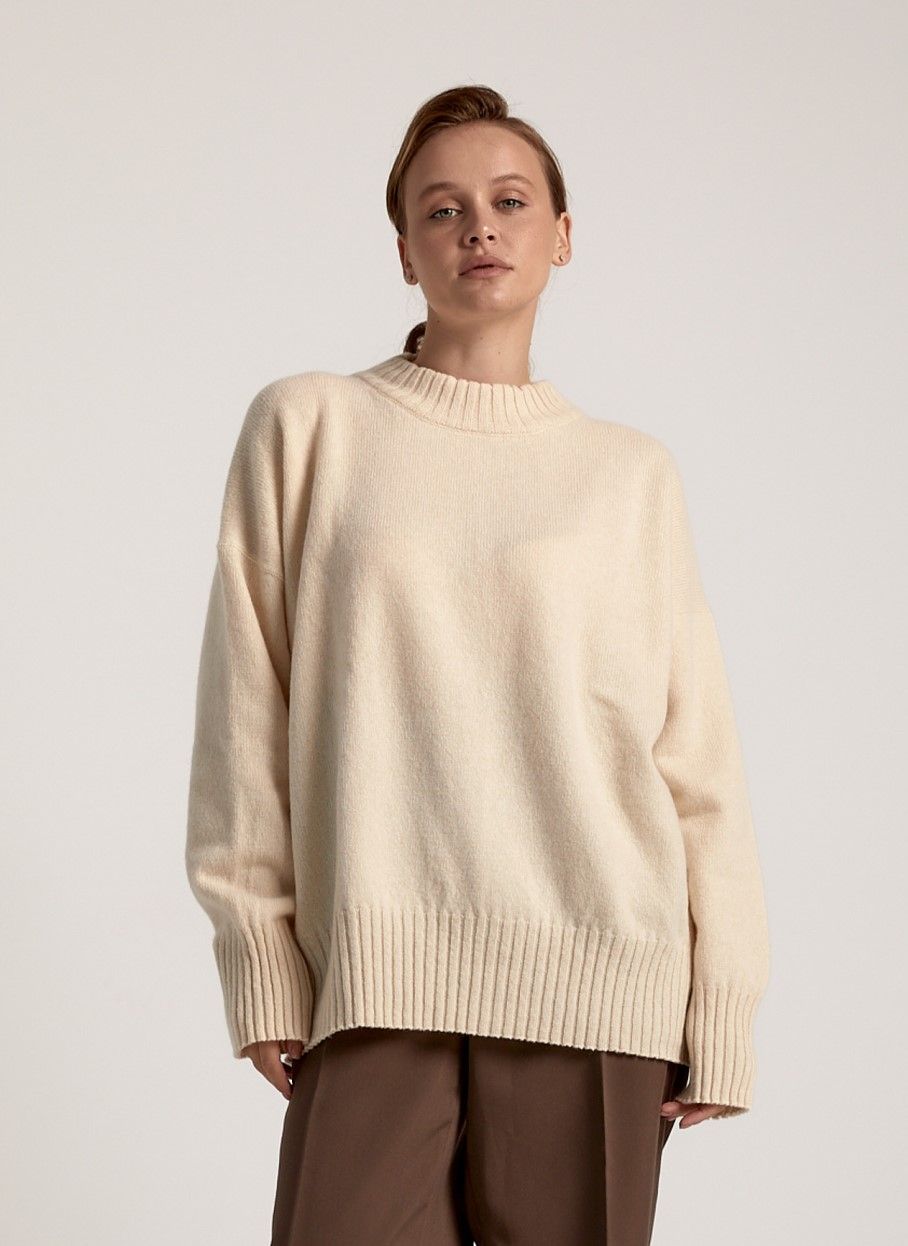 Об'ємний светр з вовни та кашеміру Milk