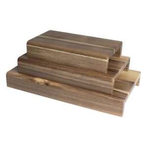 Olympia FSC Acacia Wood Riser Set (Pack of 3) 12 cp697