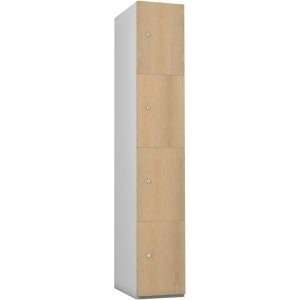 Timberbox Four Door Coin Return Locker Ash Finish
