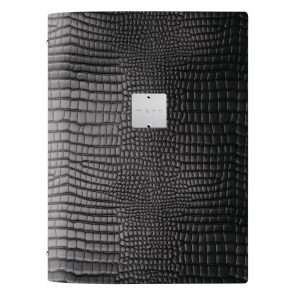 DAG Fashion Leather Menu Cover A4 Black Crocodile
