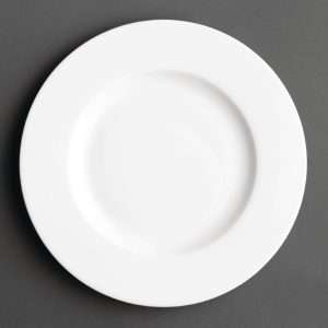 Royal Porcelain Maxadura Wide Rim Flat Plate 225mm (Pack of 12)