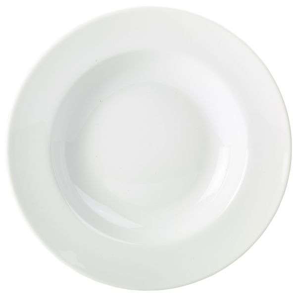 172127 Genware Porcelain Soup Plate/Pasta Dish 27cm/10.75″ QTY:6