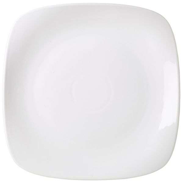 Genware Porcelain Rounded Square Plate 25cm/9.75″ QTY:6