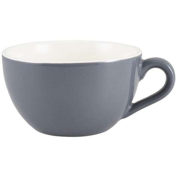 Genware Porcelain Grey Bowl Shaped Cup 17.5cl/6oz QTY:6