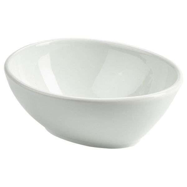 Genware Porcelain Organic Oval Bowl 15.4 x 12.8cm/6 x 5″ QTY:6