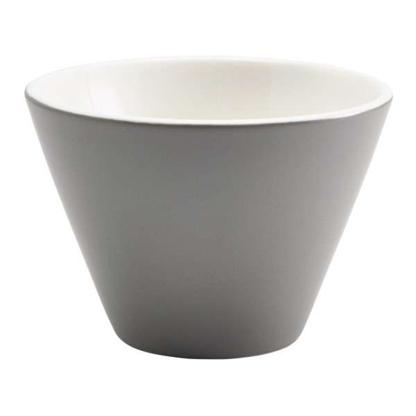 Genware Porcelain Slate Conical Bowl 12cm/4.75″