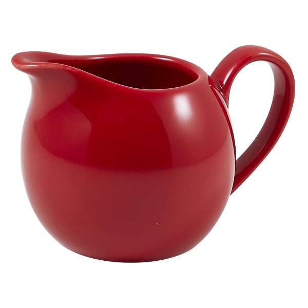 373114R Genware Porcelain Red Jug 14cl/5oz QTY:6