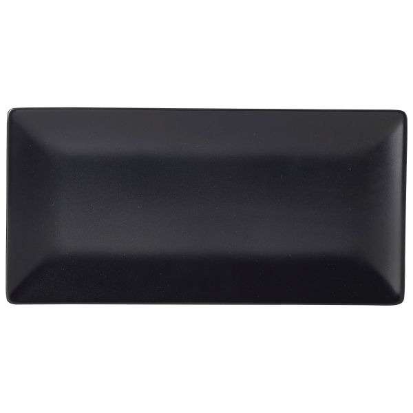 Luna Stoneware Black Rectangular Plate 25 x 15cm/10 x 6″ QTY:6
