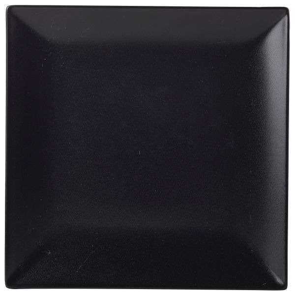 Luna Stoneware Black Square Plate 24cm/9.5″ QTY:6