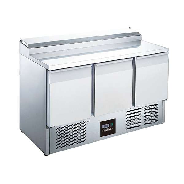 Blizzard 3 DR Compact GN Prep Counter W/ Raised Collar 392L