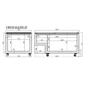 Crystallite Island Display Freezer 600L
