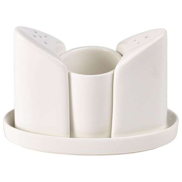 Genware Fine China 4 Piece Condiment Set