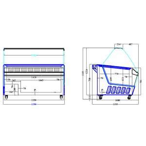 Optimus Ice Cream Display 630L