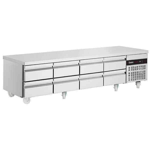 8 Drawer Low Height 620mm Snack Counter 334L