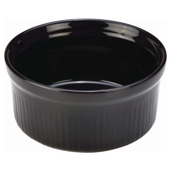 GenWare Stoneware Black Ramekin 9.5cm/3.75″ QTY:12