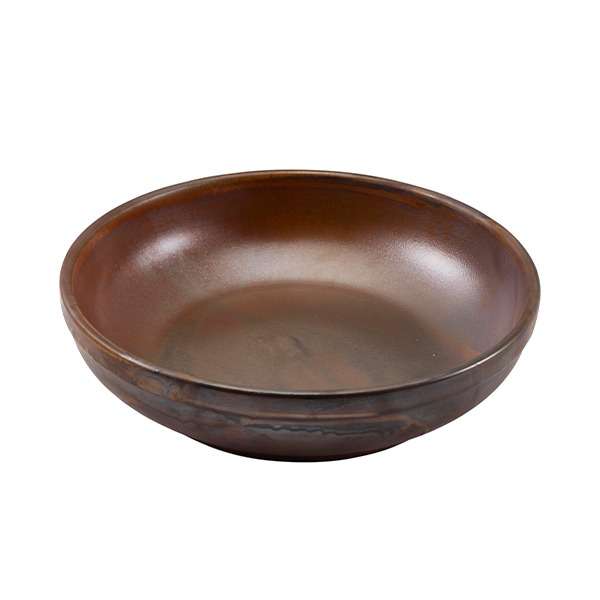 Terra Porcelain Rustic Copper Coupe Bowl 23cm QTY:6