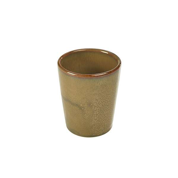 Terra Stoneware Rustic Brown Conical Cup 10cm QTY: 6