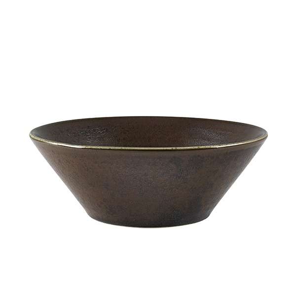 Terra Porcelain Black Conical Bowl 16cm QTY:6