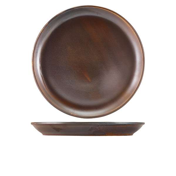 Terra Porcelain Rustic Copper Coupe Plate 30.5cm QTY:6