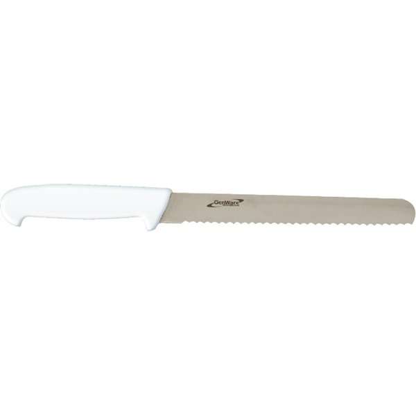 Genware 12” Slicing Knife White (Serrated)