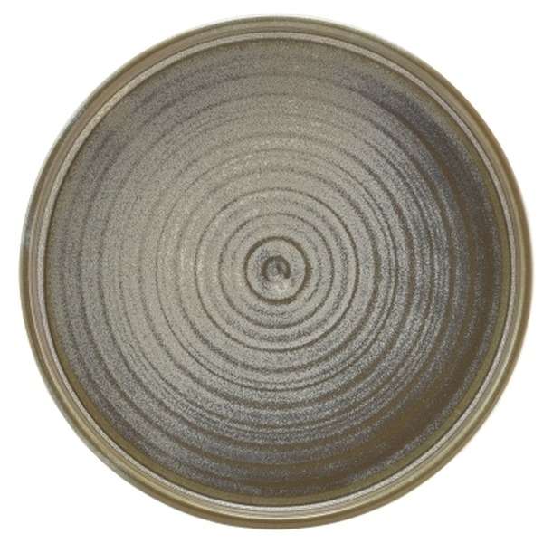 Terra Porcelain Matt Grey Low Presentation Plate 18cm QTY:6