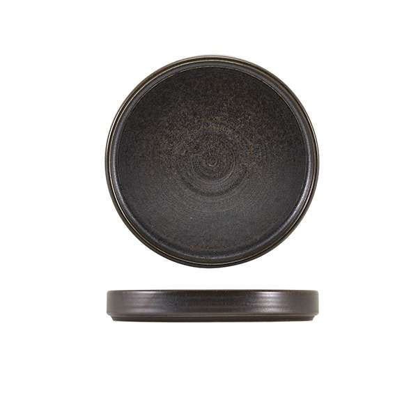 Terra Porcelain Black Presentation Plate 18cm QTY:6