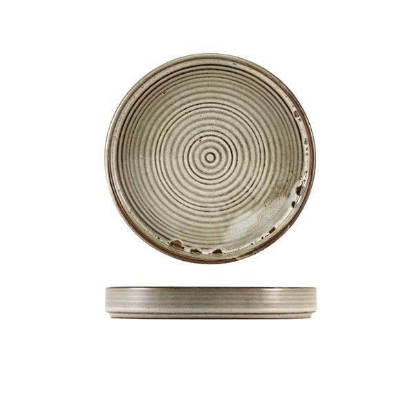 Terra Porcelain Grey Presentation Plate 18cm QTY:6
