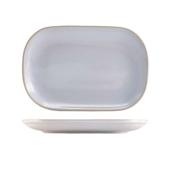Terra Stoneware Rustic White Rectangular Plate 24 x 16.5cm QTY: 12