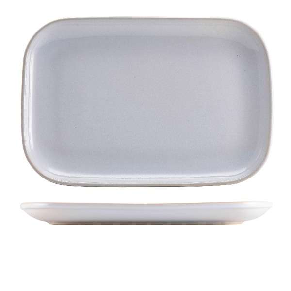 Terra Stoneware Rustic White Rectangular Plate 34.5 x 23.5cm QTY: 6