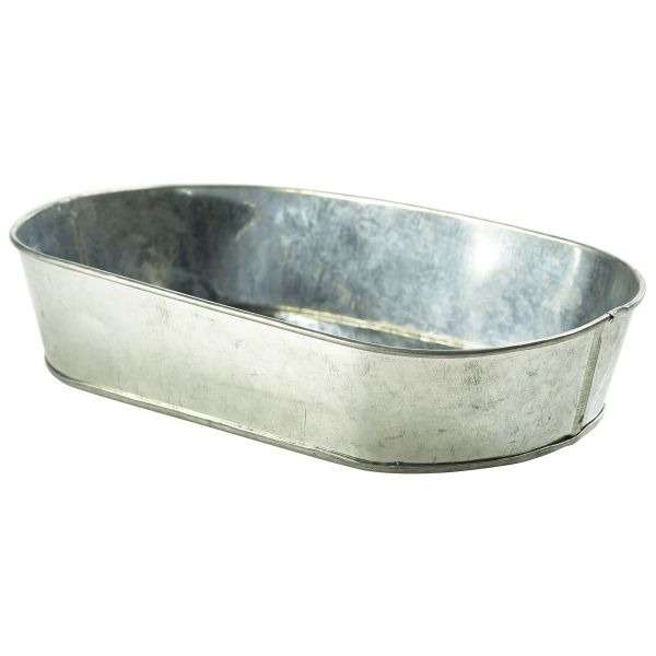 Galvanised Steel Serving Platter 24X15cm QTY:6