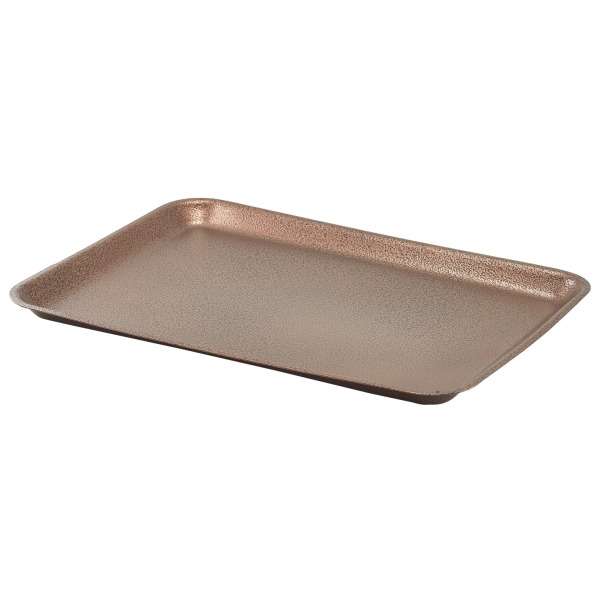 Galvanised Steel Tray 31.5×21.5x2cm Hammered Copper QTY: 1