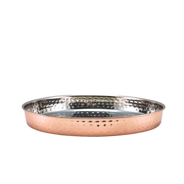 GenWare Hammered Copper Plated Presentation Plate 25cm QTY: 1
