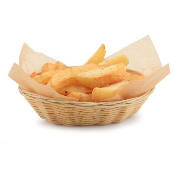 Oval  Polywicker Basket 9″X6″X2.25″ QTY:12