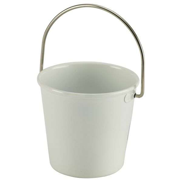 Stainless Steel Miniature Bucket 4.5cm Dia White QTY:24