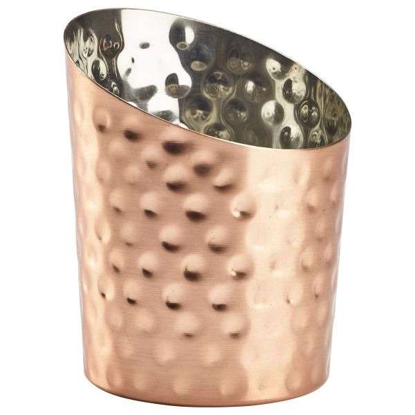 Hammered Copper Plated Angled Cone 9.5 x 11.6cm (Dia x H) QTY:12