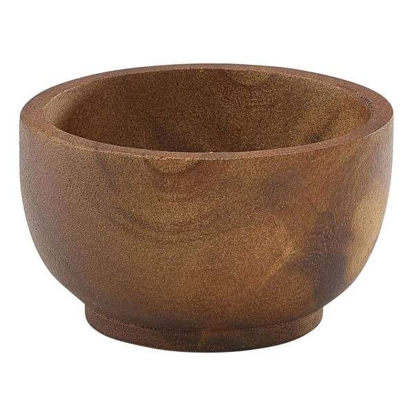Acacia Wood Dip Pot 6cl/2oz QTY: 1