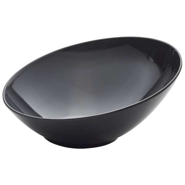 Black Melamine Slanted Buffet Bowl 30 x 29 x 13cm