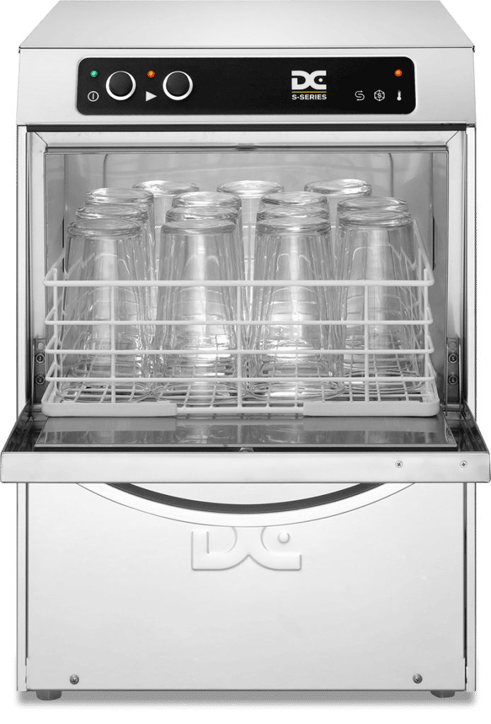 DC Standard Range SG35IS Glasswasher with Integral Softener  350mm Rack 14 Pint Capacity