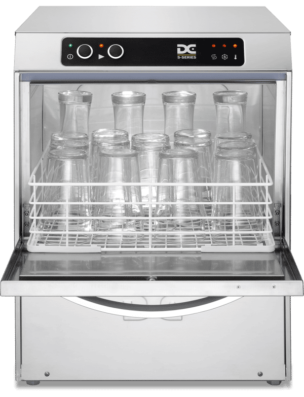 DC Standard Range SG40IS Glasswasher with Integral Softener  400mm Rack 18 Pint Capacity